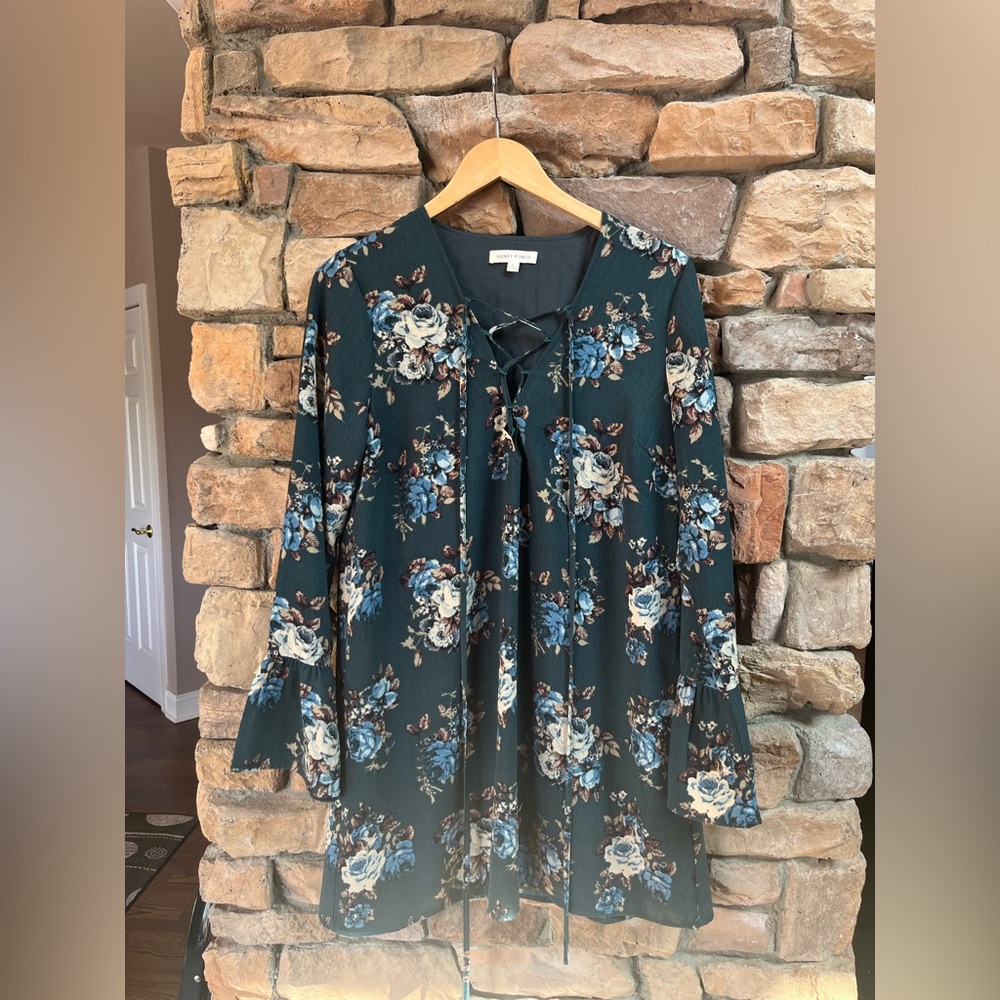 Floral Green Women's Tunic dress